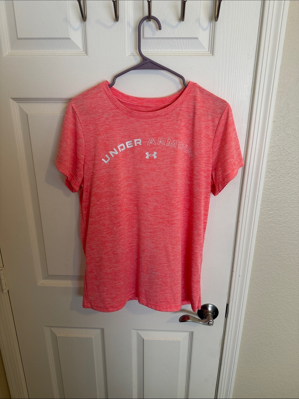 Under Armour Coral Heather Short Sleeve Performance Tee